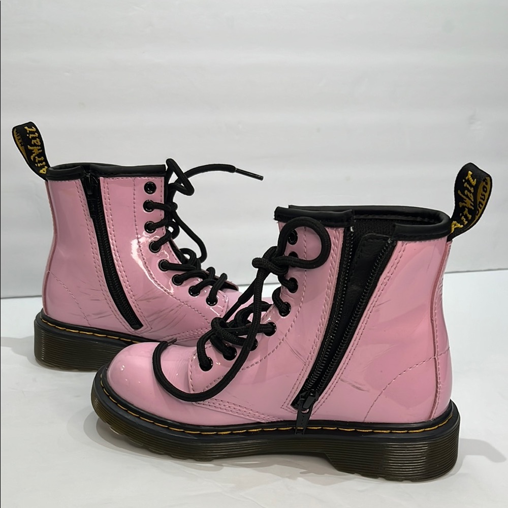 Dr. Martens Pink Patent Leather Boots